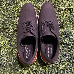 Perry Ellis Portfolio Ultra Foam Men’s Black Oxford Lace Up Dress Shoes